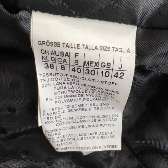 Weekend MaxMara Luxury Black Wool Jacket – Size US 8 - Picture 9 of 12